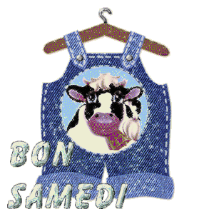 Gif animé Bon samedi vache